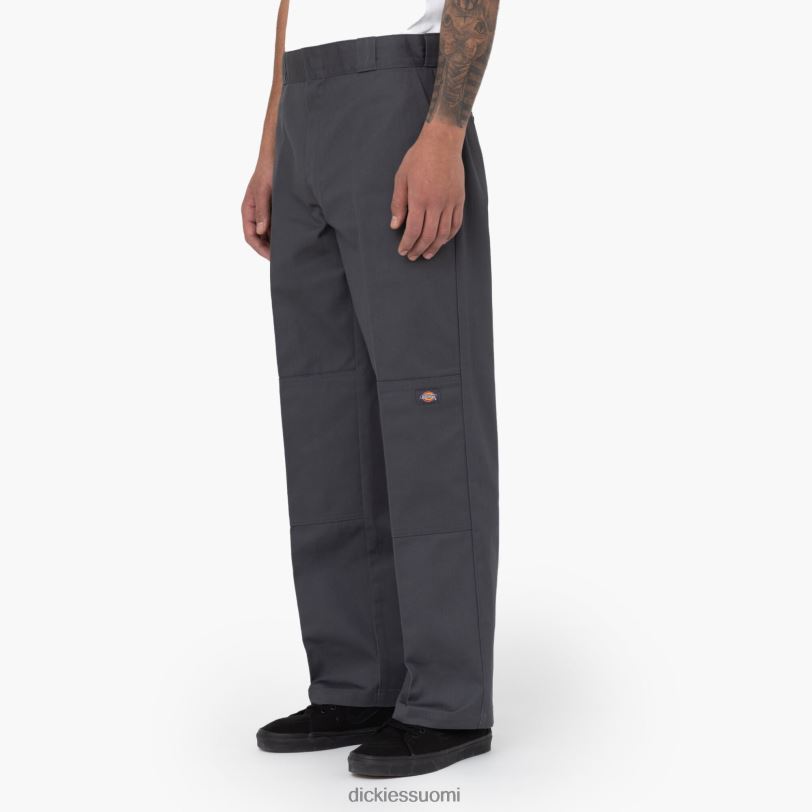 Dickies miehet väljät kaksinkertaiset työhousut hiilenharmaa (ch) työvaatteet Z844X27