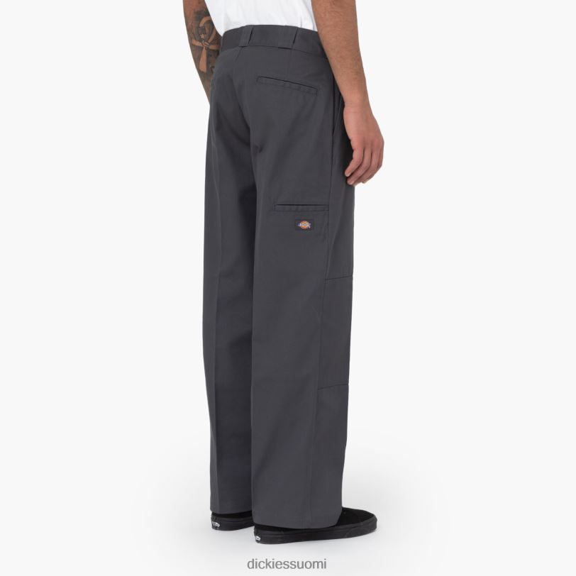 Dickies miehet väljät kaksinkertaiset työhousut hiilenharmaa (ch) työvaatteet Z844X27