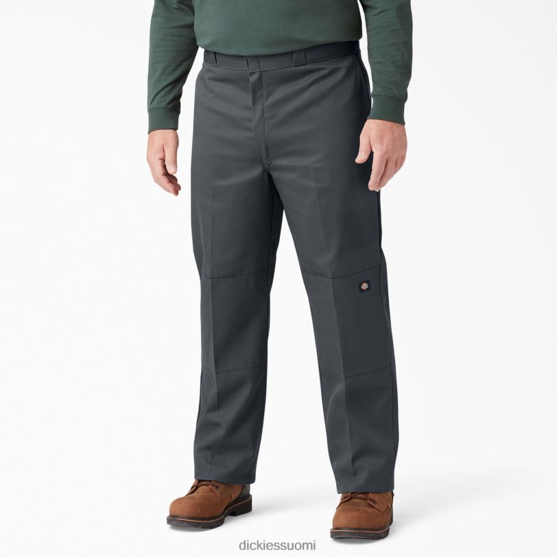 Dickies miehet väljät kaksinkertaiset työhousut hiilenharmaa (ch) työvaatteet Z844X27