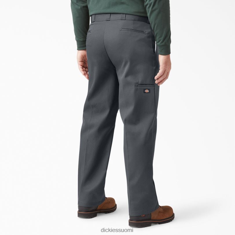 Dickies miehet väljät kaksinkertaiset työhousut hiilenharmaa (ch) työvaatteet Z844X27