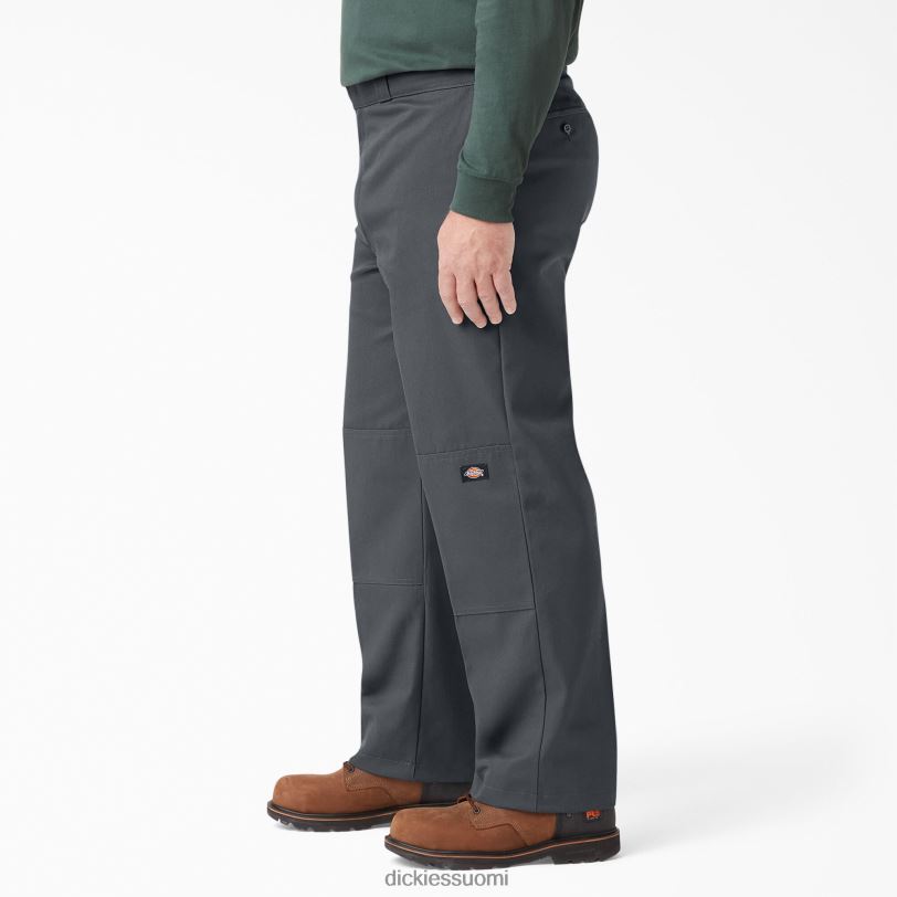 Dickies miehet väljät kaksinkertaiset työhousut hiilenharmaa (ch) työvaatteet Z844X27