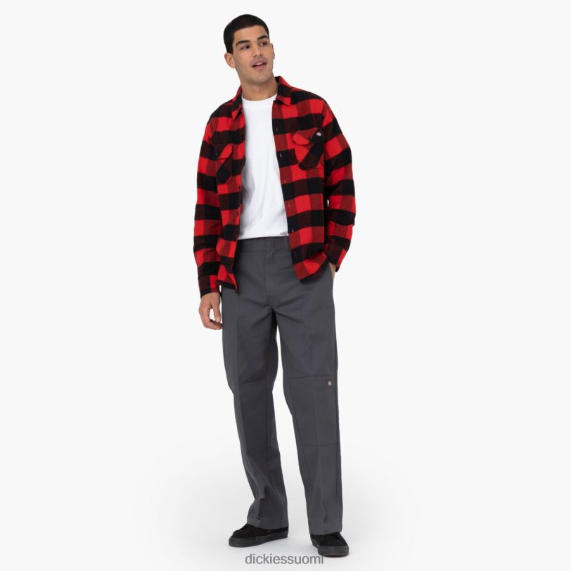 Dickies miehet väljät kaksinkertaiset työhousut hiilenharmaa (ch) työvaatteet Z844X27