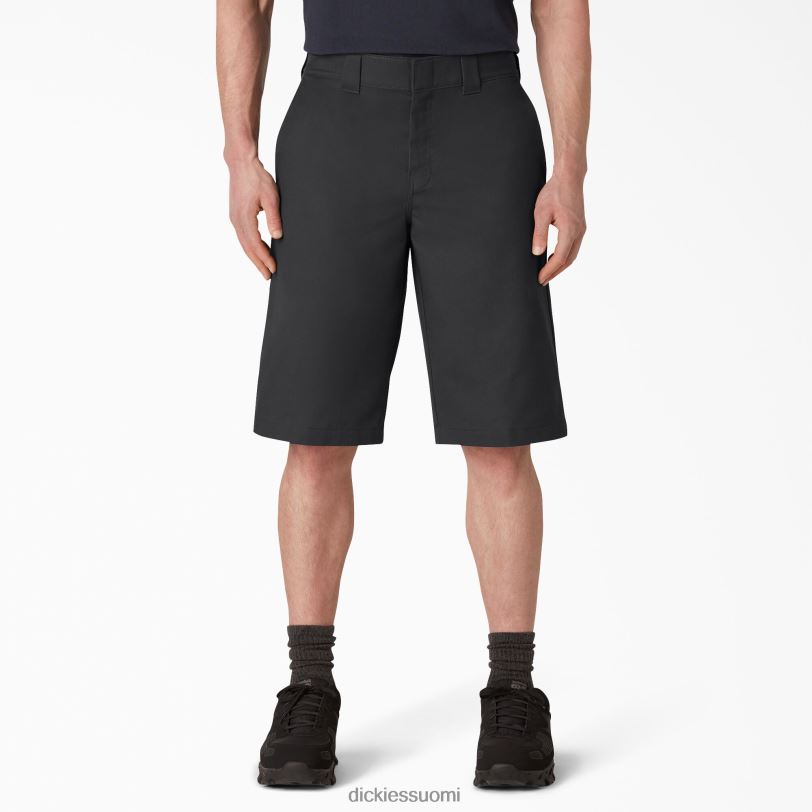 Dickies miehet jäähdyttävät aktiivivyötäröiset tasaiset shortsit 13" musta (bk) työvaatteet Z844X398
