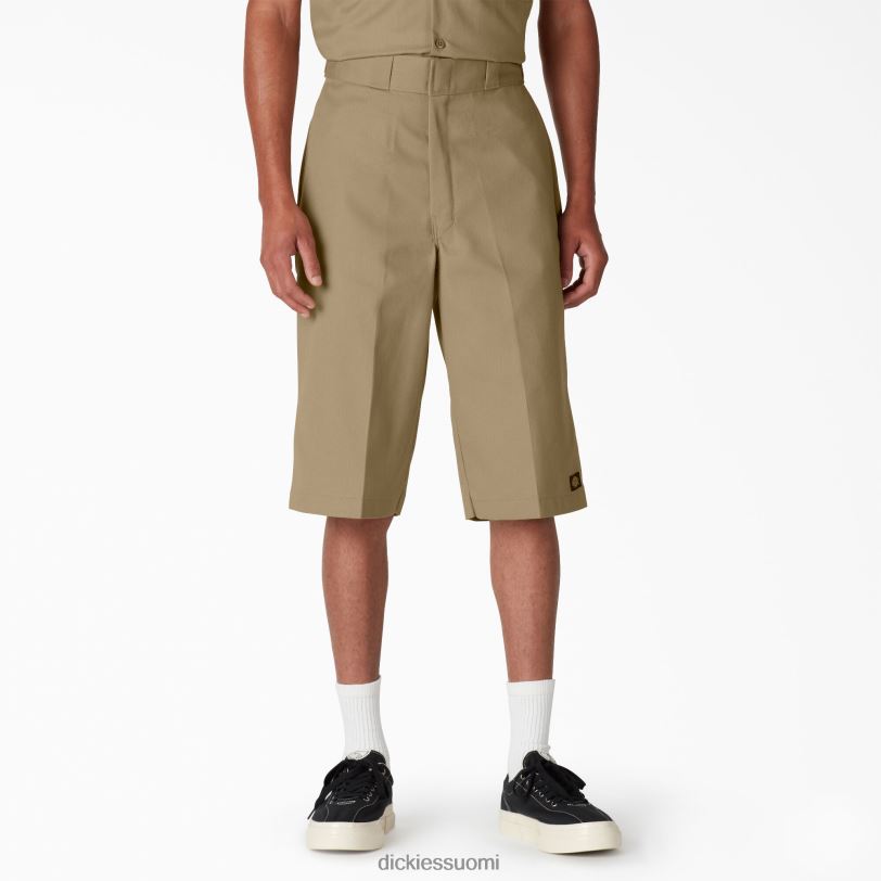 Dickies miehet väljät monikäyttöiset taskutyöshortsit 15" khaki (kh) työvaatteet Z844X359