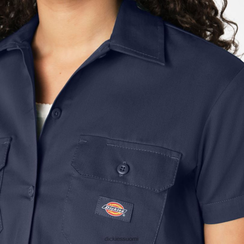 Dickies naiset leikattu työpaita muste laivasto (ik) työvaatteet Z844X2006