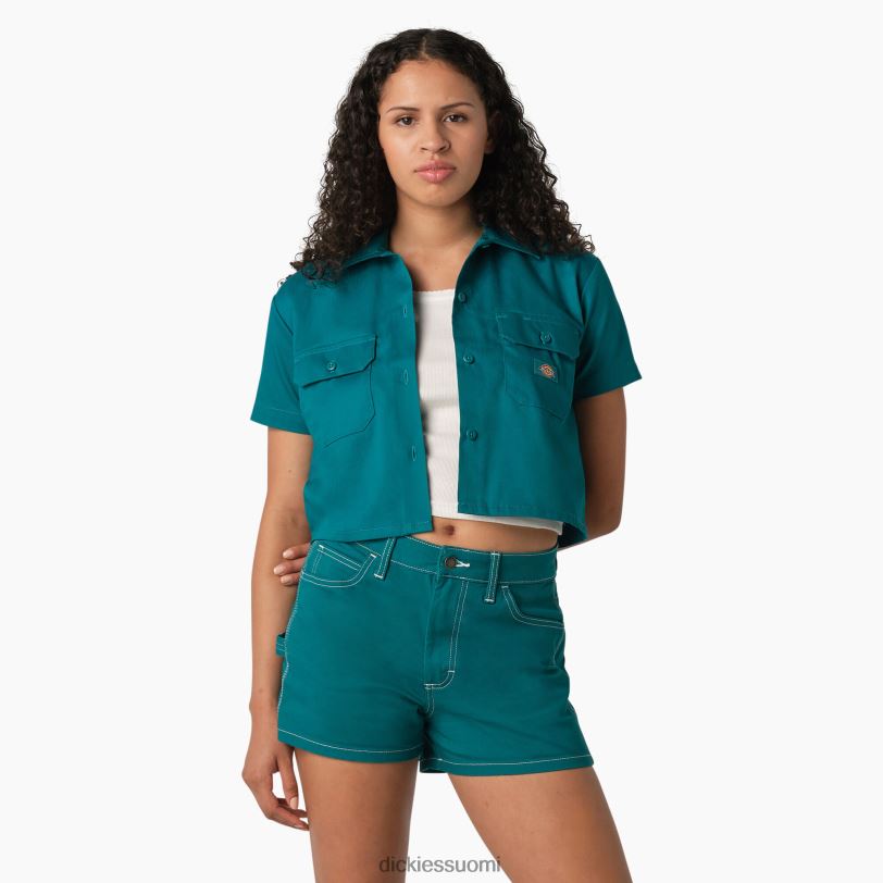 Dickies naiset leikattu työpaita syvä järvi (dl2) työvaatteet Z844X2005