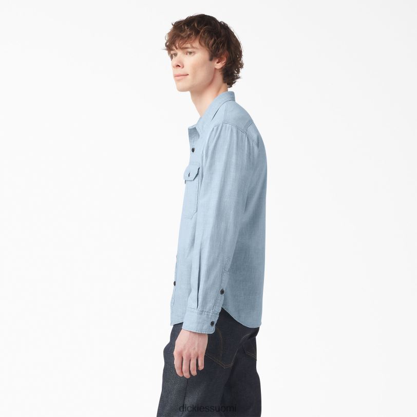 Dickies miehet 1922 pitkähihainen työpaita valkaisu sininen chambray (bblc) työvaatteet Z844X914