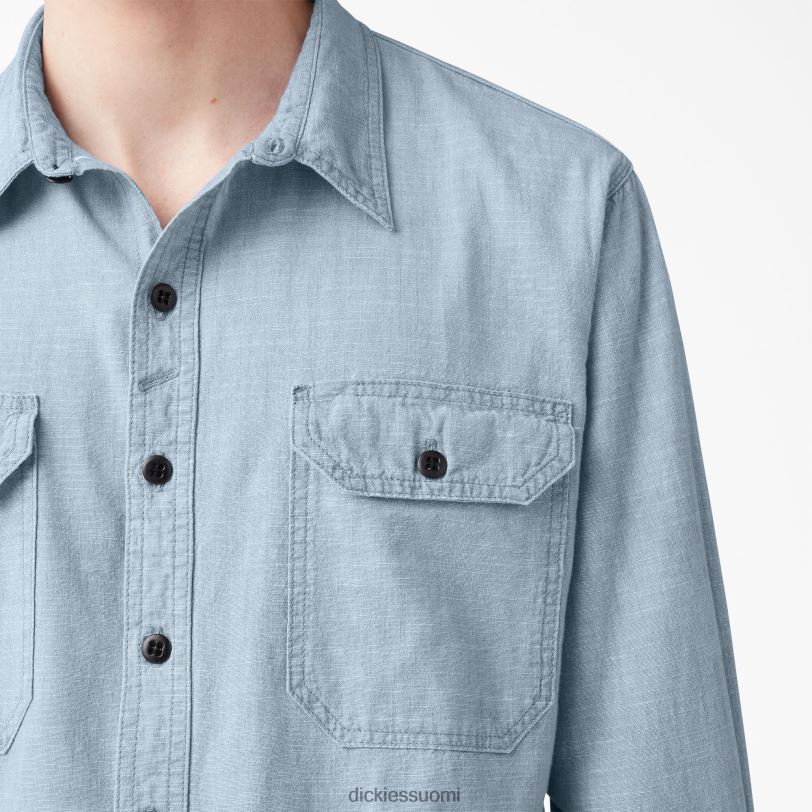 Dickies miehet 1922 pitkähihainen työpaita valkaisu sininen chambray (bblc) työvaatteet Z844X914
