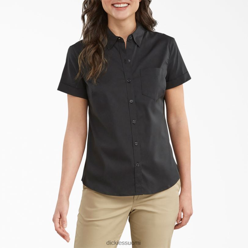 Dickies naiset napillinen paita musta (bk) työvaatteet Z844X2002