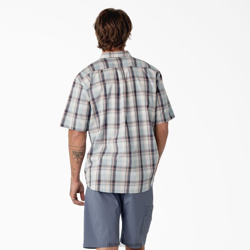Dickies miehet lyhythihainen kudottu paita kirkas sininen korkea tasango ruudullinen (a2t) työvaatteet Z844X624