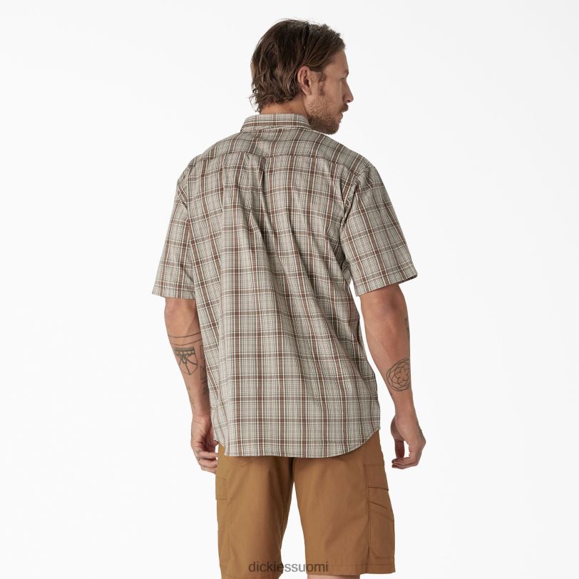 Dickies miehet lyhythihainen kudottu paita moss backland preeriaruudukko (c1g) työvaatteet Z844X626