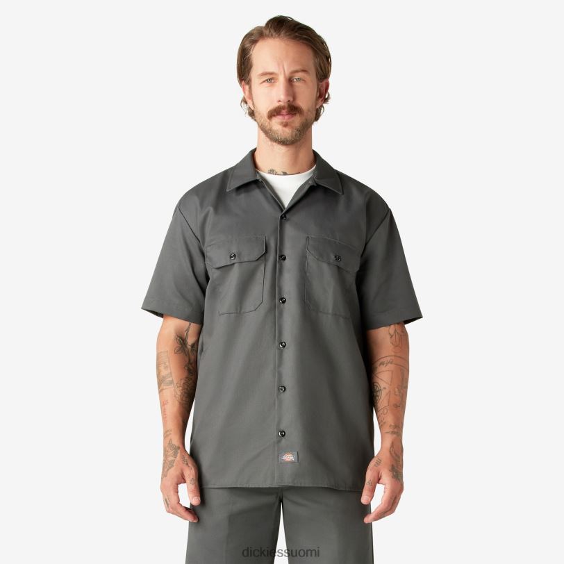 Dickies miehet lyhythihainen työpaita hiilenharmaa (ch) työvaatteet Z844X487