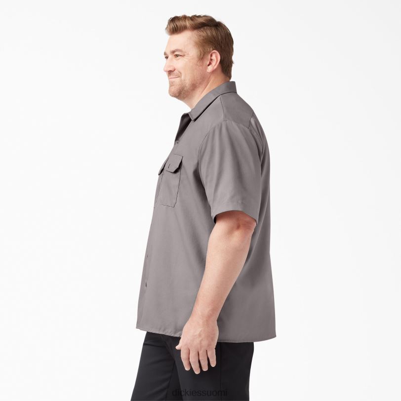 Dickies miehet lyhythihainen työpaita hopea (sv) työvaatteet Z844X500