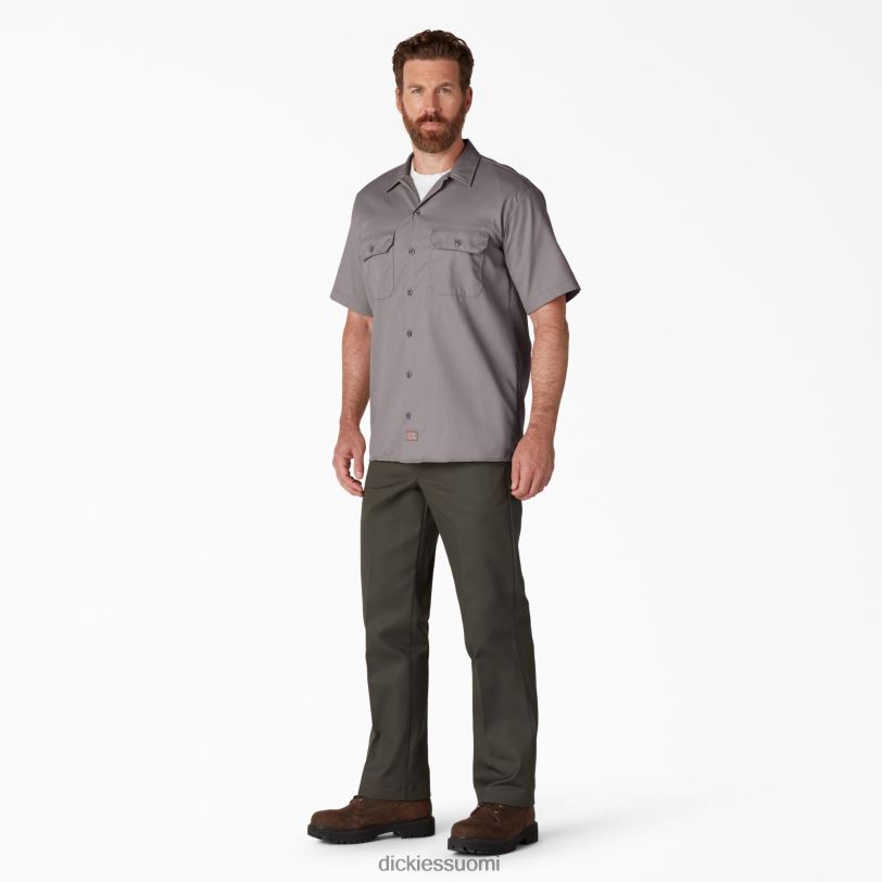 Dickies miehet lyhythihainen työpaita hopea (sv) työvaatteet Z844X500