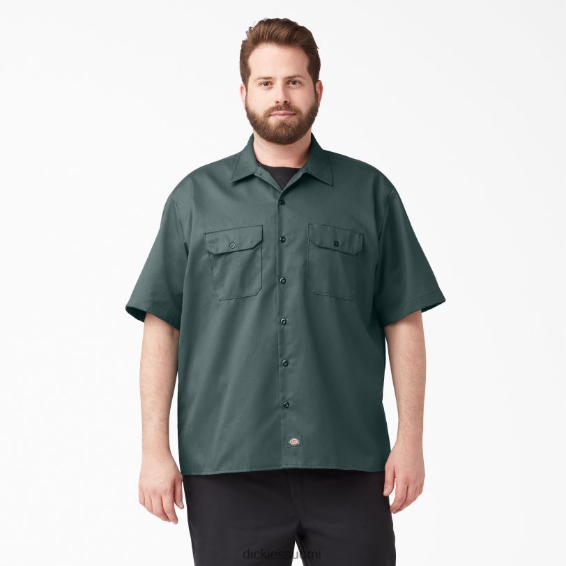 Dickies miehet lyhythihainen työpaita lincoln green (ln) työvaatteet Z844X496