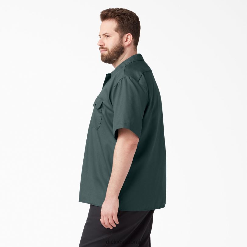 Dickies miehet lyhythihainen työpaita lincoln green (ln) työvaatteet Z844X496