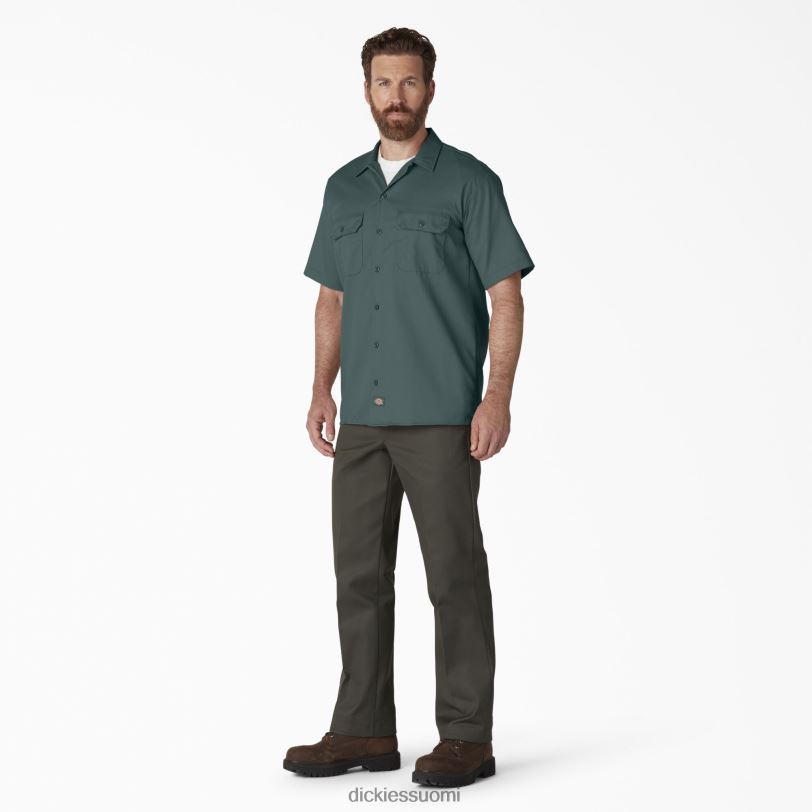 Dickies miehet lyhythihainen työpaita lincoln green (ln) työvaatteet Z844X496