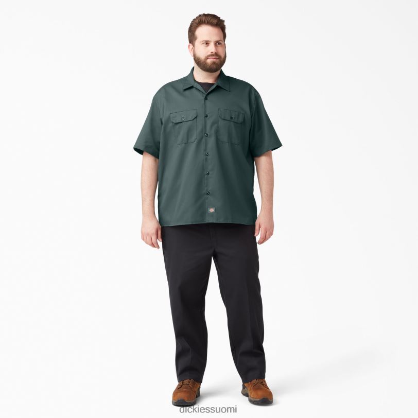 Dickies miehet lyhythihainen työpaita lincoln green (ln) työvaatteet Z844X496