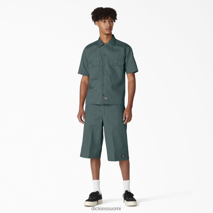 Dickies miehet lyhythihainen työpaita lincoln green (ln) työvaatteet Z844X496