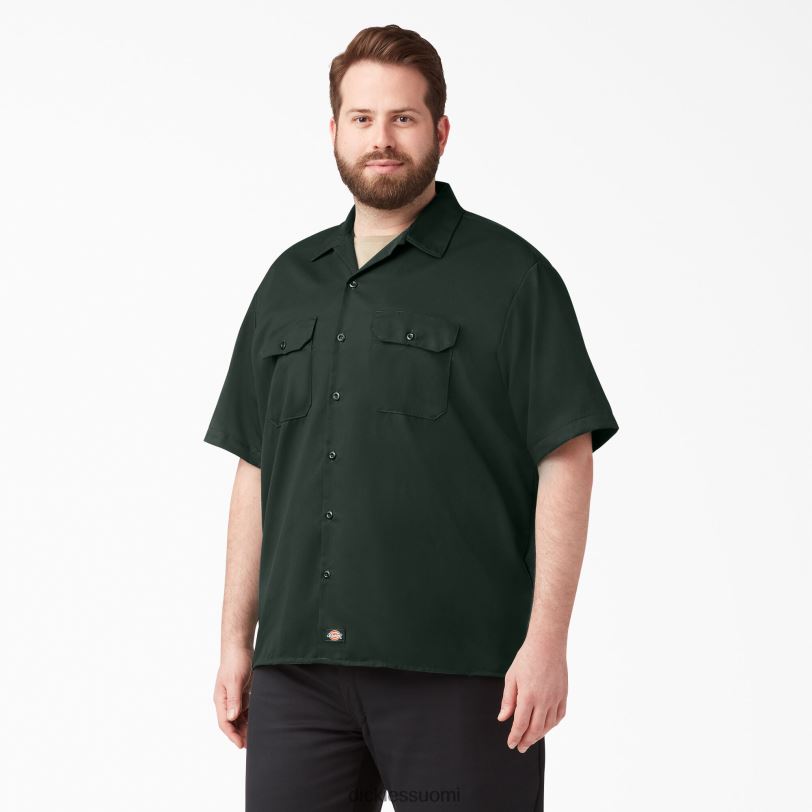 Dickies miehet lyhythihainen työpaita metsästäjä vihreä (gh) työvaatteet Z844X493