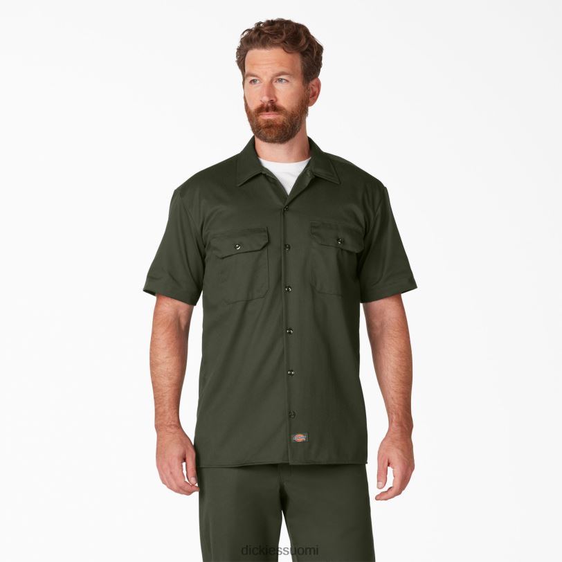 Dickies miehet lyhythihainen työpaita oliivinvihreä (og) työvaatteet Z844X498