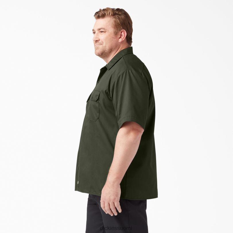 Dickies miehet lyhythihainen työpaita oliivinvihreä (og) työvaatteet Z844X498