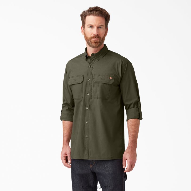 Dickies miehet duratech ranger ripstop paita sammaleenvihreä (ms) työvaatteet Z844X689