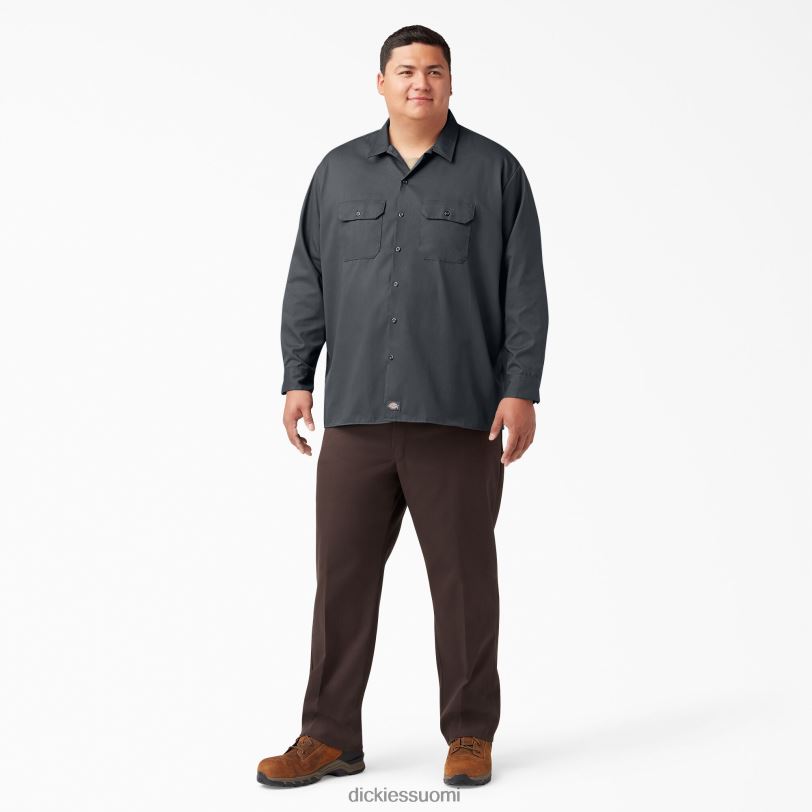 Dickies miehet pitkähihainen työpaita hiilenharmaa (ch) työvaatteet Z844X558