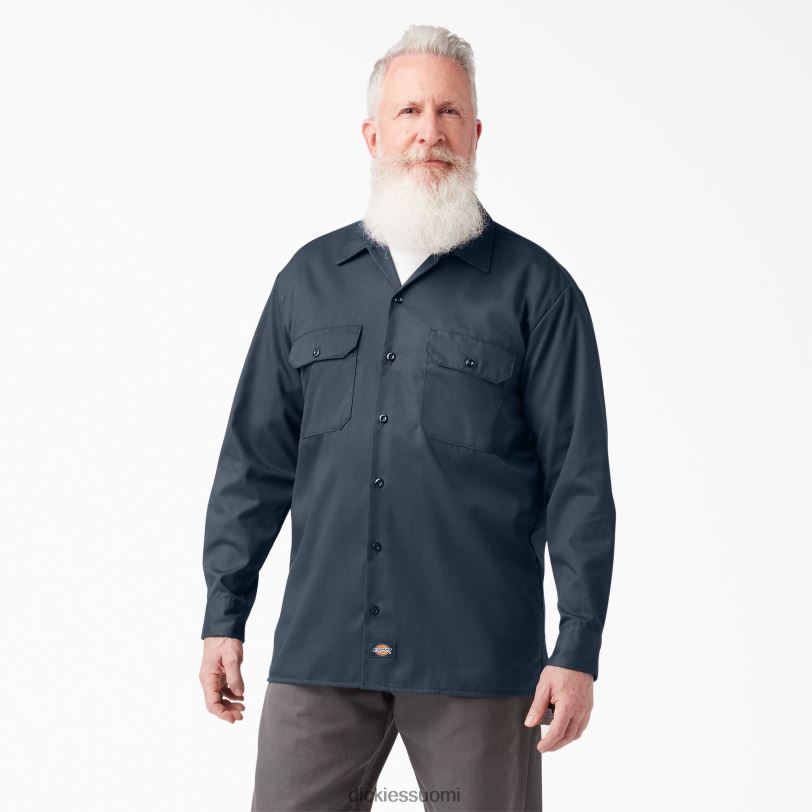 Dickies miehet pitkähihainen työpaita ilmavoimien sininen (af) työvaatteet Z844X556