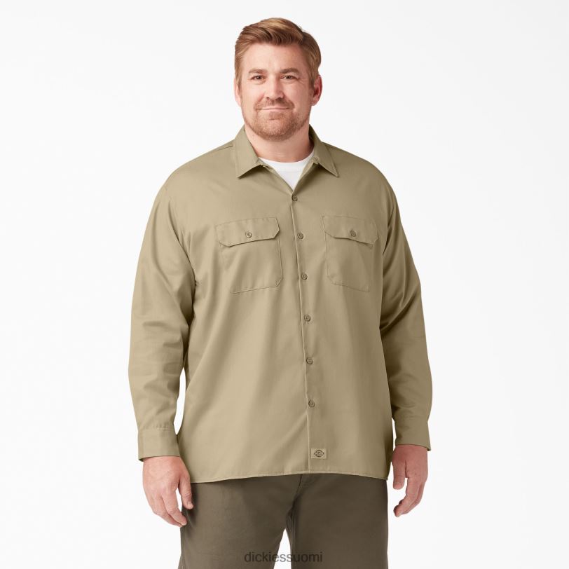 Dickies miehet pitkähihainen työpaita khaki (kh) työvaatteet Z844X563