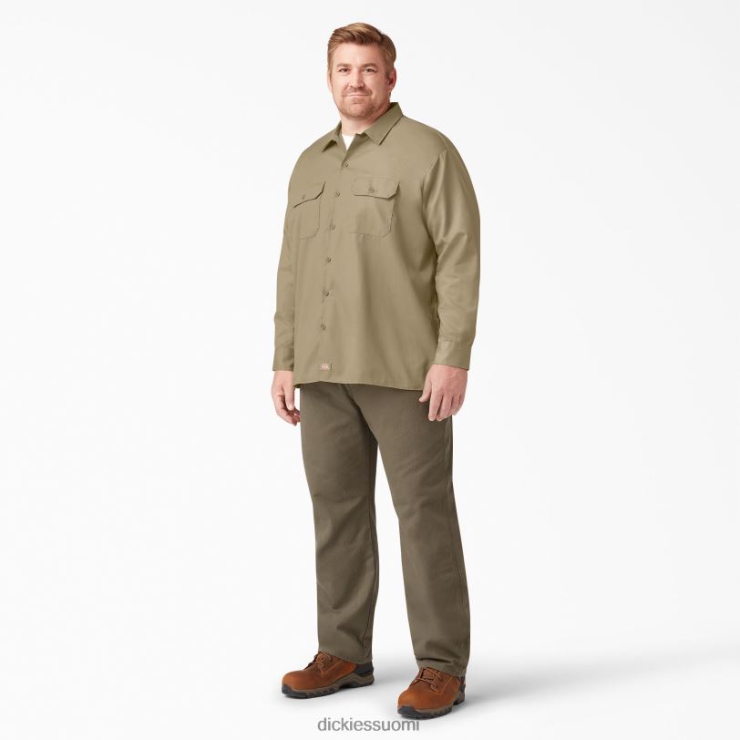 Dickies miehet pitkähihainen työpaita khaki (kh) työvaatteet Z844X563