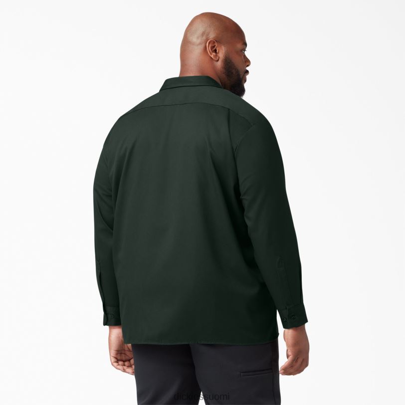 Dickies miehet pitkähihainen työpaita metsästäjä vihreä (gh) työvaatteet Z844X562