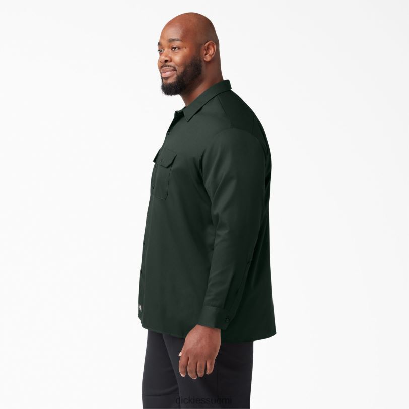 Dickies miehet pitkähihainen työpaita metsästäjä vihreä (gh) työvaatteet Z844X562