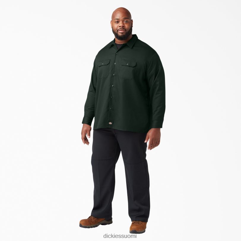 Dickies miehet pitkähihainen työpaita metsästäjä vihreä (gh) työvaatteet Z844X562