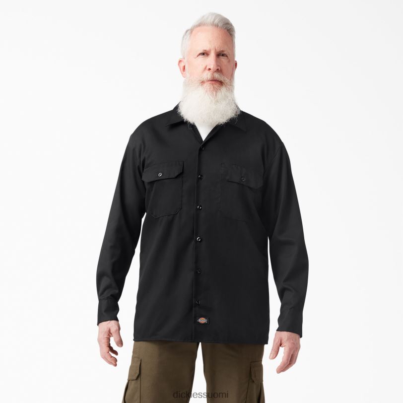 Dickies miehet pitkähihainen työpaita musta (bk) työvaatteet Z844X557