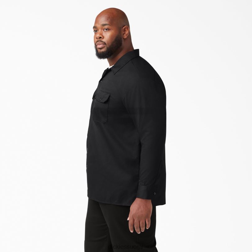 Dickies miehet pitkähihainen työpaita musta (bk) työvaatteet Z844X557
