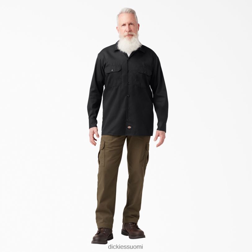 Dickies miehet pitkähihainen työpaita musta (bk) työvaatteet Z844X557