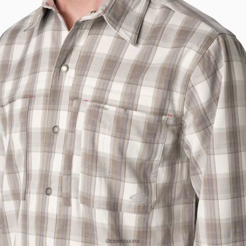 Dickies miehet viilentävä pitkähihainen työpaita savu/hiiliruudukko (a1r) työvaatteet Z844X675