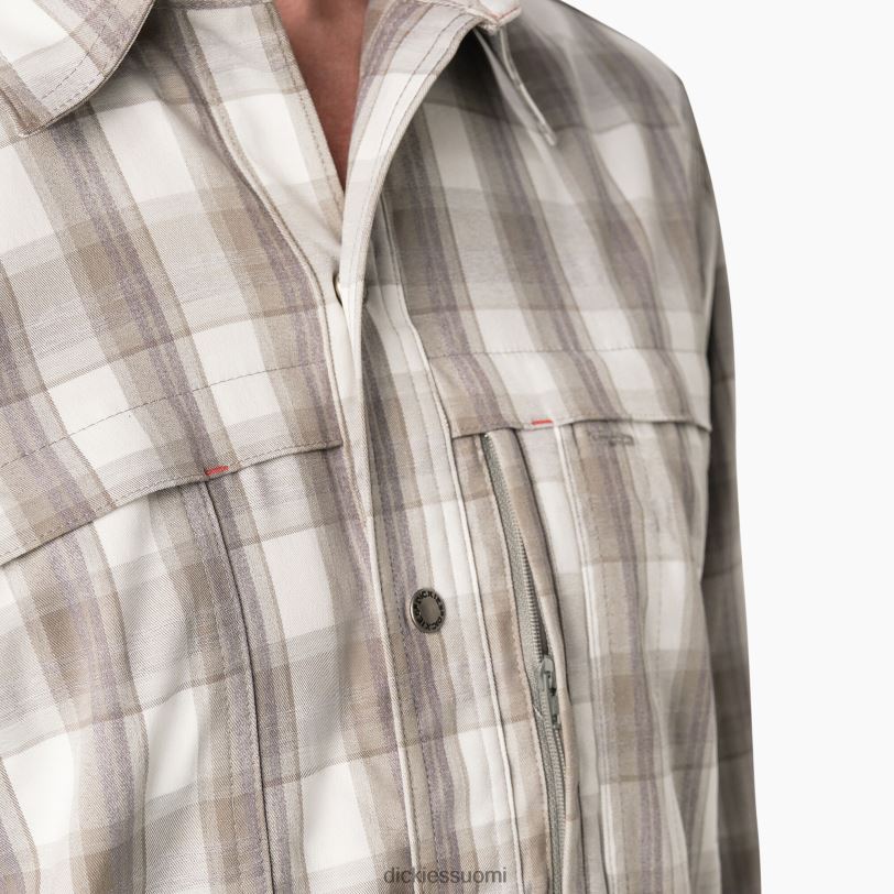 Dickies miehet viilentävä pitkähihainen työpaita savu/hiiliruudukko (a1r) työvaatteet Z844X675