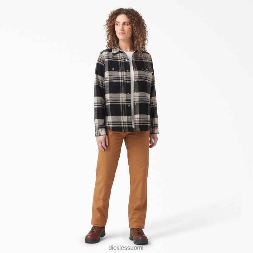 Dickies naiset duratech Renegade flanellipaita kaurapuuro/musta ruudullinen (b2a) työvaatteet Z844X2000
