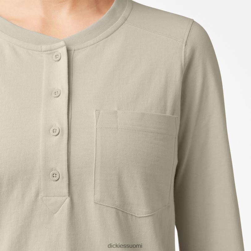 Dickies naiset raskaansarjan henley kaurapuuro (ot9) työvaatteet Z844X2199