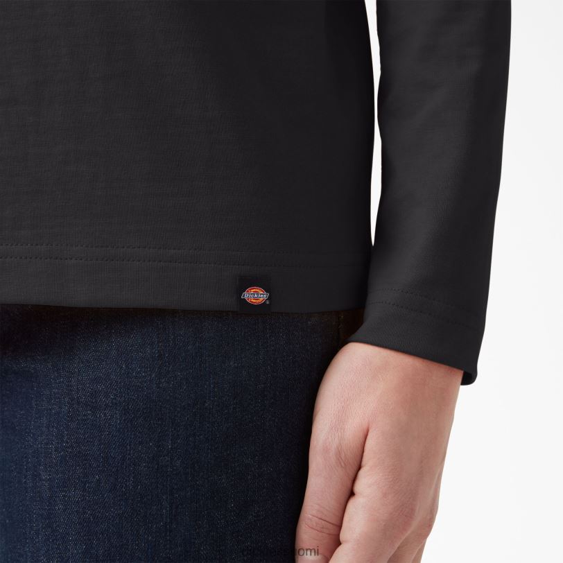 Dickies naiset raskaansarjan henley musta (kbk) työvaatteet Z844X2198