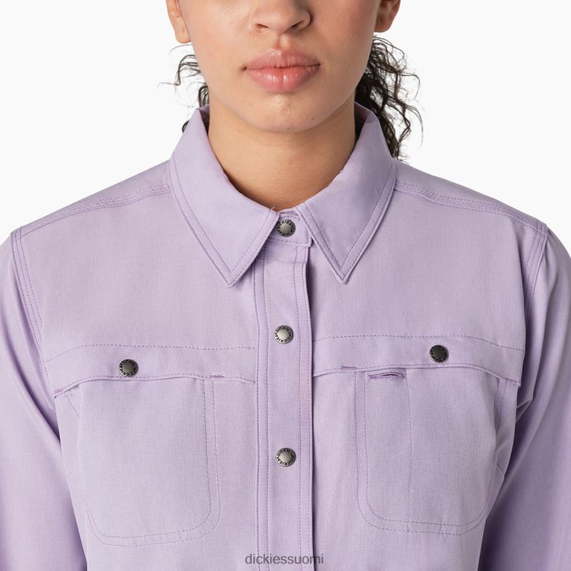 Dickies naiset viilentävä roll-tab työpaita violetti ruusu (urd) työvaatteet Z844X1678