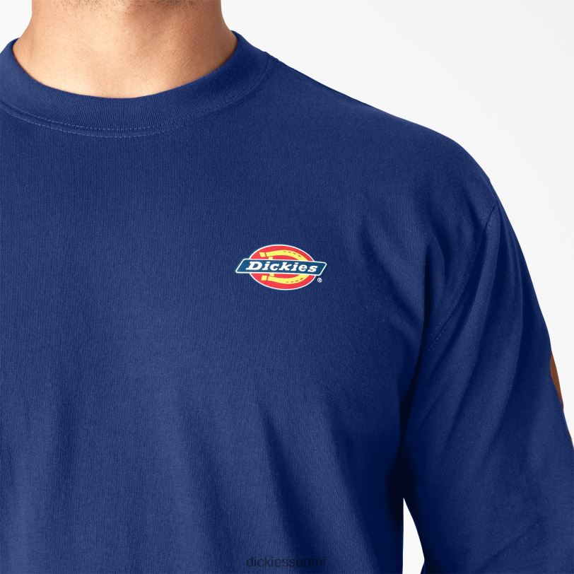 Dickies miehet pitkähihainen työvaategraafinen t-paita surffaussininen (fl) työvaatteet Z844X578