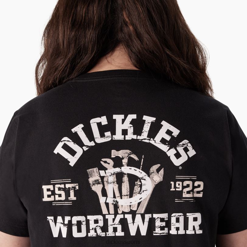 Dickies naiset plus raskaan työvaatteen graafinen t-paita musta (kbk) työvaatteet Z844X2190