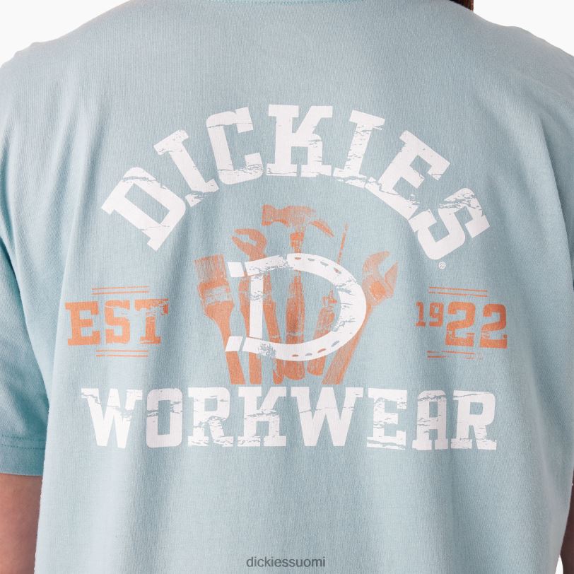 Dickies naiset plus raskaan työvaatteen graafinen t-paita sataman sininen (du1) työvaatteet Z844X2189