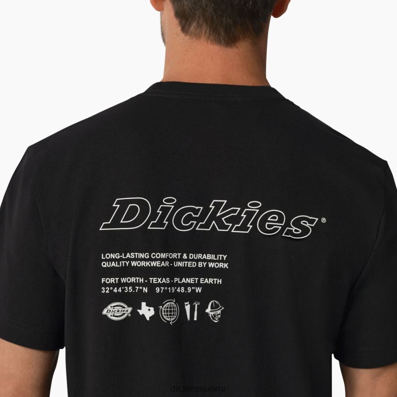 Dickies miehet yhdistää työgraafinen t-paita musta (b25) työvaatteet Z844X880