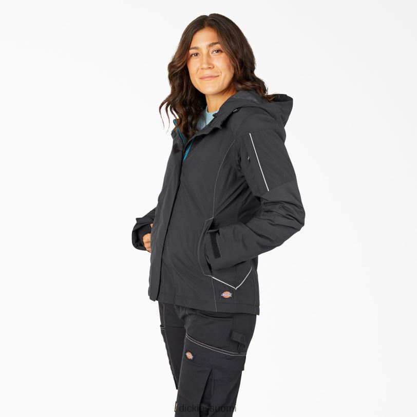 Dickies naiset suorituskykyinen työvaatteet vedenpitävä eristetty takki musta (bk) työvaatteet Z844X2375