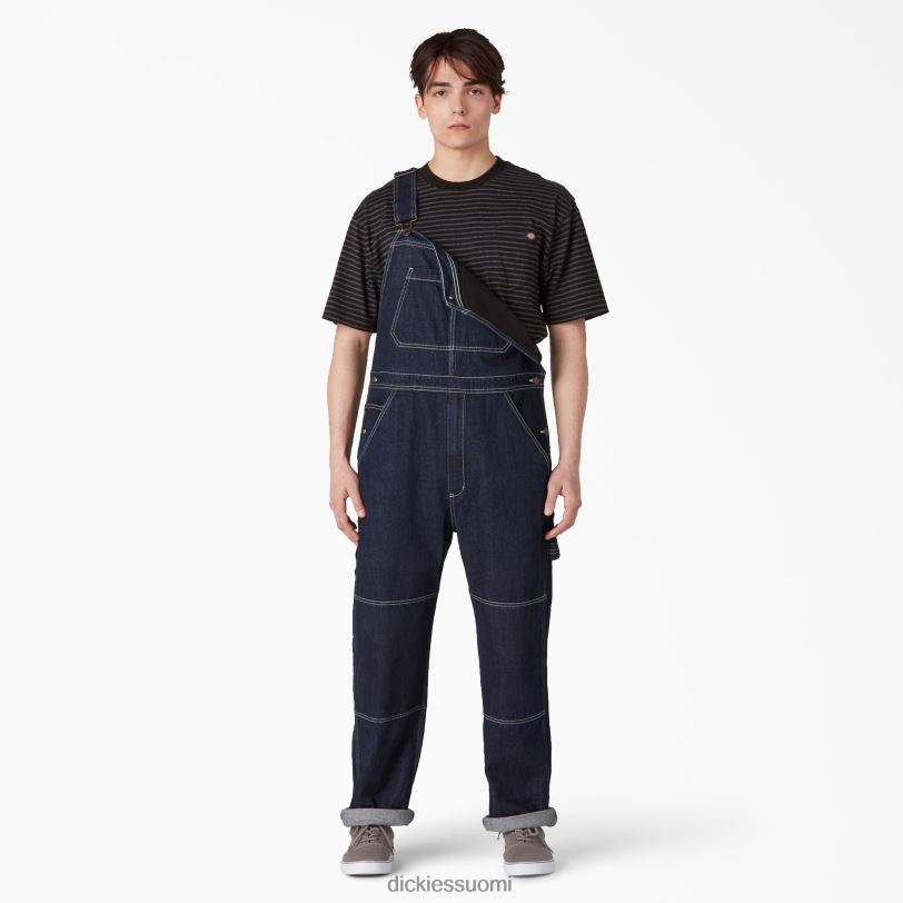 Dickies miehet huuhdeltu denim kaksinkertainen polvilappuhaalari säännöllinen vaatteet Z844X1516