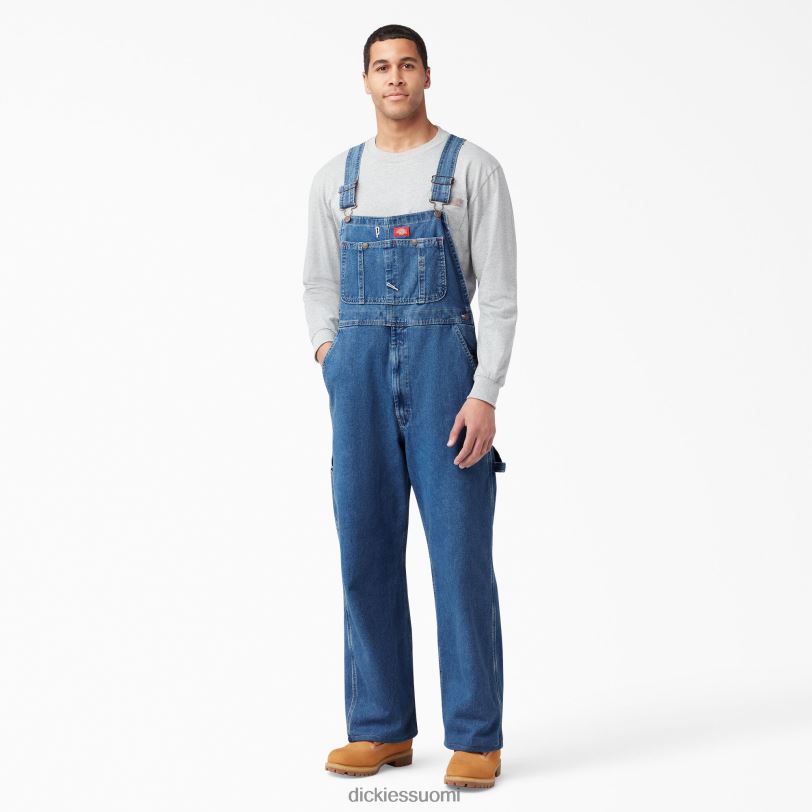 Dickies miehet kivipestyt indigo-lappuhaalarit kivipesty indigonsininen (snb) vaatteet Z844X1233
